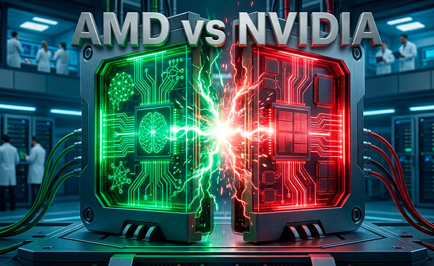 NVIDIA vs. AMD 2026: A Comparação Definitiva de GPUs para IA, Gaming e Workstations | Hiditec Portugal