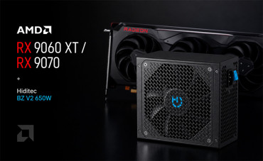 Hiditec BZ V2 650W + AMD RX 9060 XT / RX 9070: the €50 PSU that nails RDNA 4