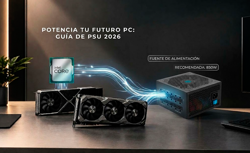 Tabla de Vatios para PC 2026: Qué Fuente de Alimentación Necesitas Según tu GPU y CPU